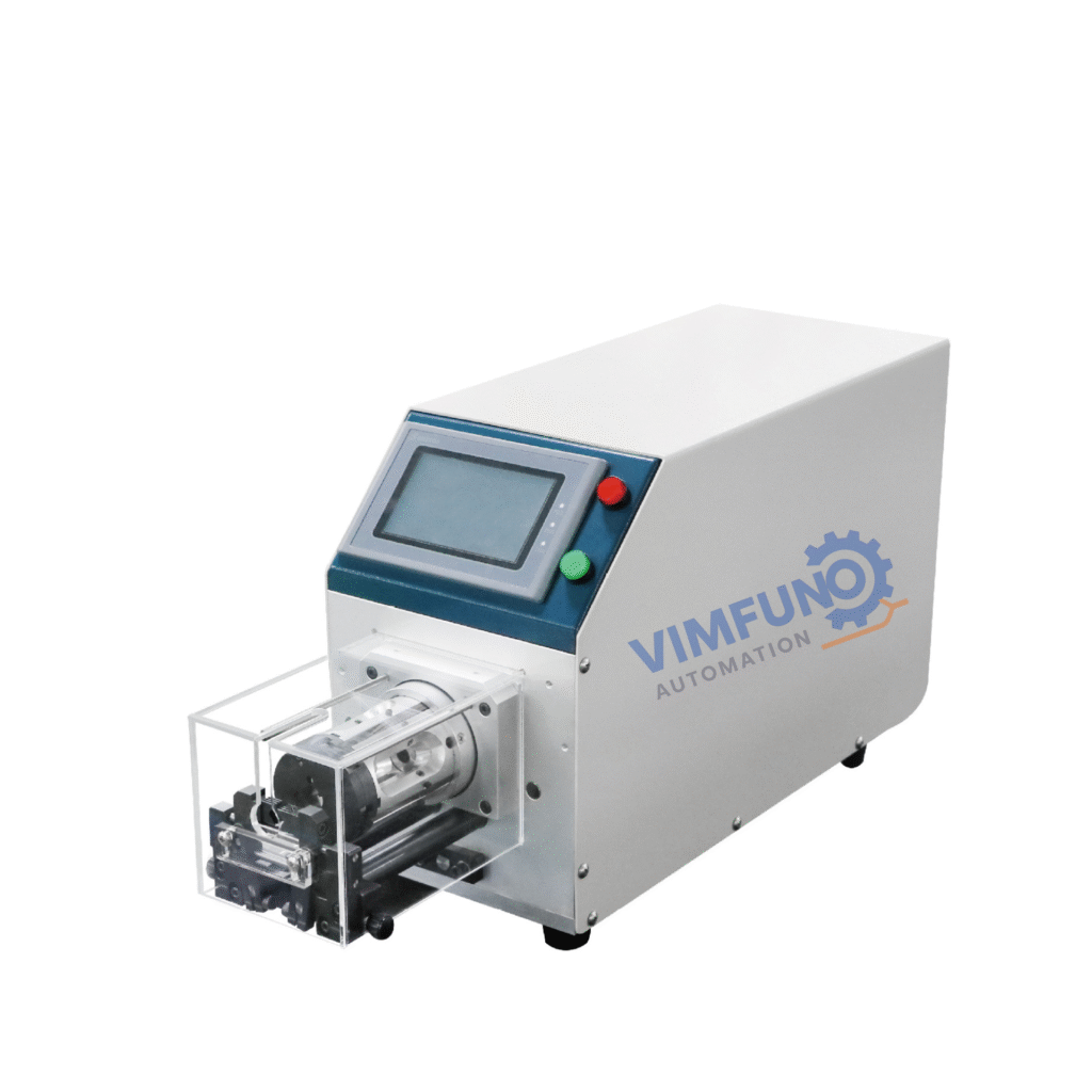 Semi-automatic coax cable stripper stripping machine